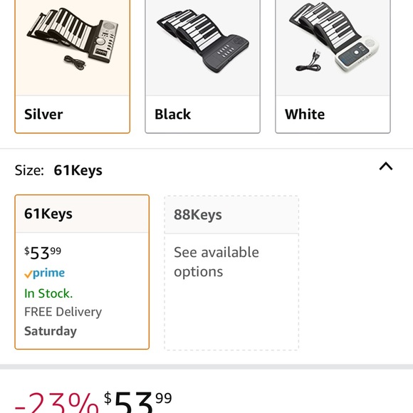 Electronic soft rollable keyboard piano - Picture 6 of 7